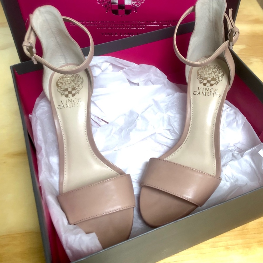 Vince Camuto Blush Pink Heels with Ankle Strap 6.5